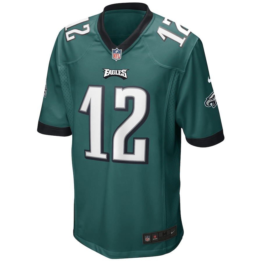 Randall Cunningham 12 Philadelphia Eagles Men Game Retired Jersey - Midnight Green JS3040 nicesnker - Image 2