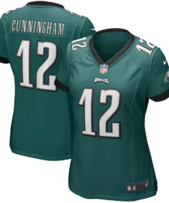 Randall Cunningham 12 Philadelphia Eagles Women's Game Retired Player Jersey - Midnight Green JS7047 nicesnker