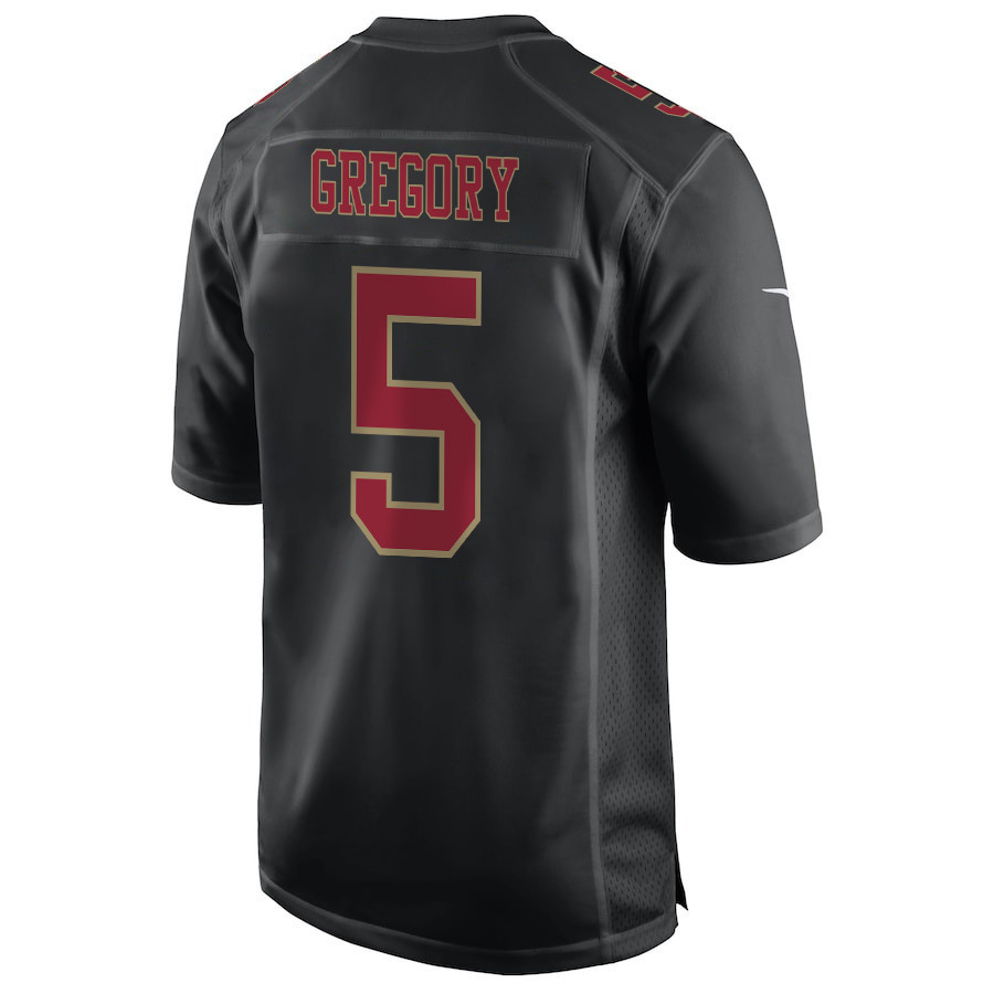 Randy Gregory 5 San Francisco 49ers Super Bowl LVIII Patch Fashion Game Men Jersey - Carbon Black JS9589 nicesnker - Image 3