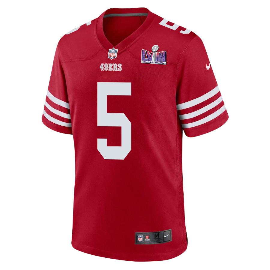 Randy Gregory 5 San Francisco 49ers Super Bowl LVIII Patch Game Men Jersey - Scarlet JS5824 nicesnker - Image 2