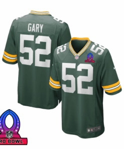 Rashan Gary 52 Green Bay Packers 2025 Pro Bowl Patch Game Men Jersey - Green JS2969 nicesnker