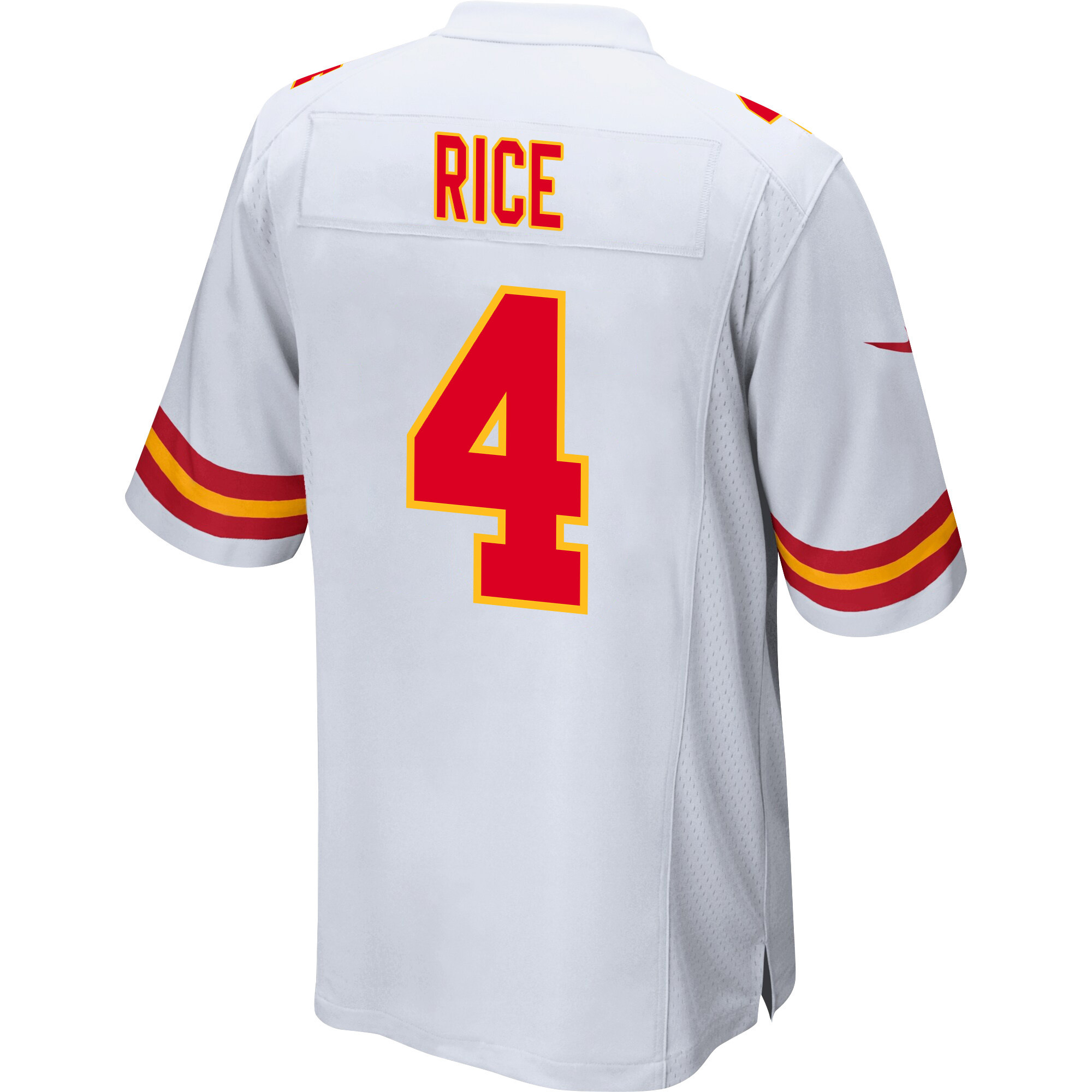 Rashee Rice 4 Kansas City Chiefs Super Bowl LVIII Champions 4X Game Men Jersey - White JS7699 nicesnker - Image 3