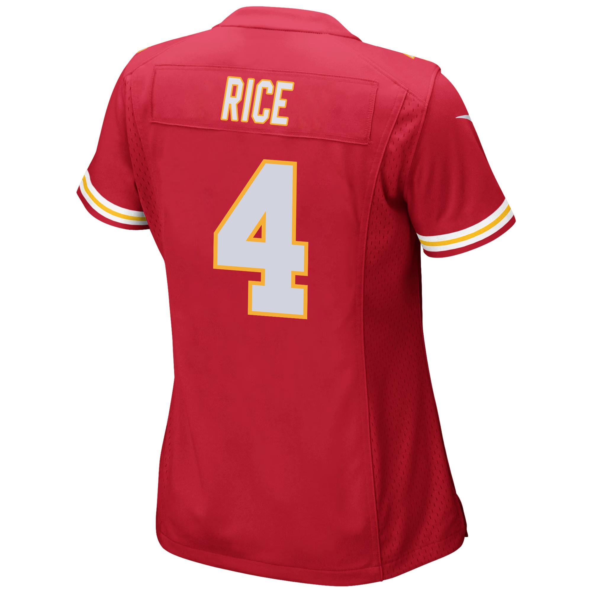 Rashee Rice 4 Kansas City Chiefs Super Bowl LVIII Patch Game Women Jersey - Red JS7197 nicesnker - Image 3