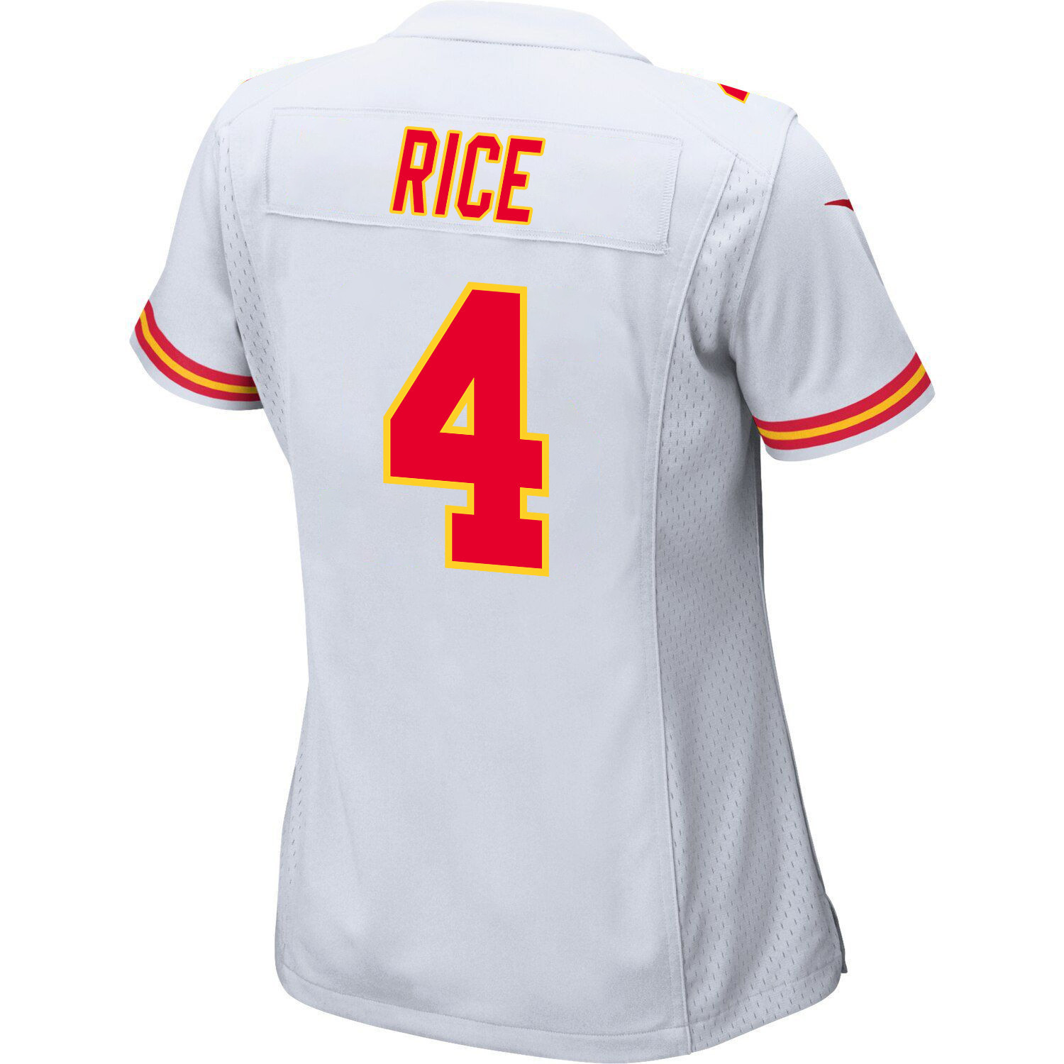 Rashee Rice 4 Kansas City Chiefs Super Bowl LVIII Patch Game Women Jersey - White JS7438 nicesnker - Image 3