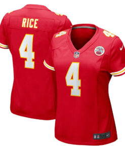 Rashee Rice 4 Kansas City Chiefs Women Game Jersey - Red JS3403 nicesnker