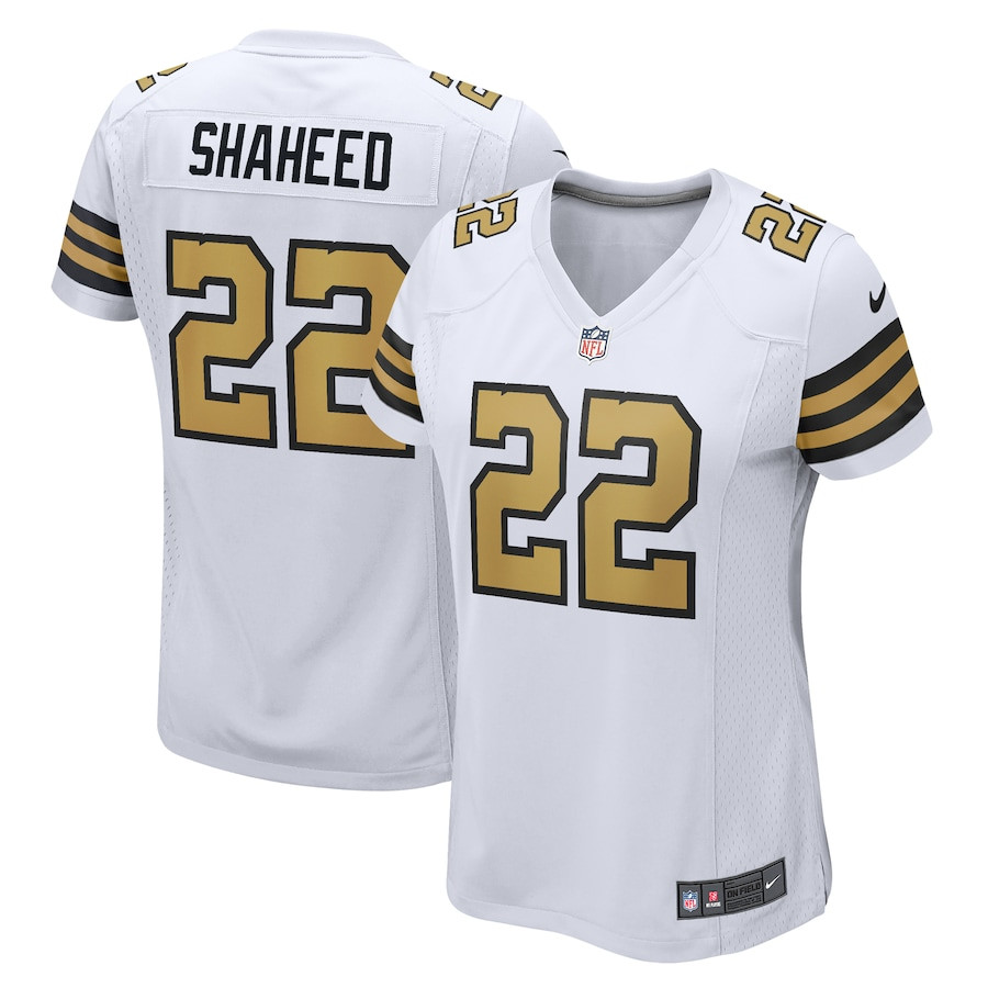 Rashid Shaheed 22 New Orleans Saints Women Alternate Game Jersey - White JS2944 nicesnker