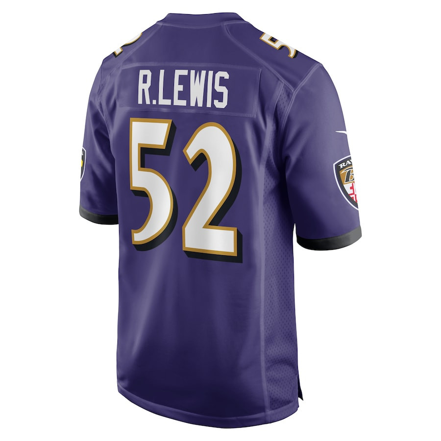 Ray Lewis #52 Baltimore Ravens Super Bowl LIX Jersey - Men's - Purple JS7345 nicesnker - Image 3
