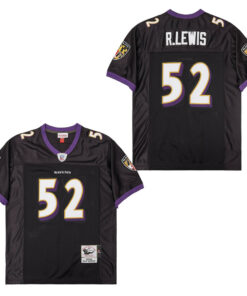 Ray Lewis 52 Baltimore Ravens Throwback Men Jersey - Black JS8129 nicesnker