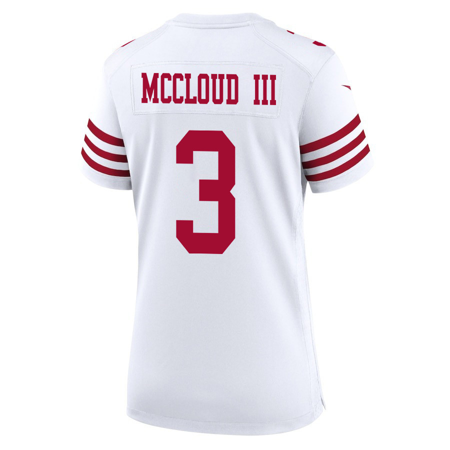 Ray-Ray McCloud III 3 San Francisco 49ers Super Bowl LVIII Patch Game Women Jersey - White JS3513 nicesnker - Image 3