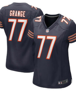Red Grange 77 Chicago Bears Women Retired Jersey - Navy JS8668 nicesnker