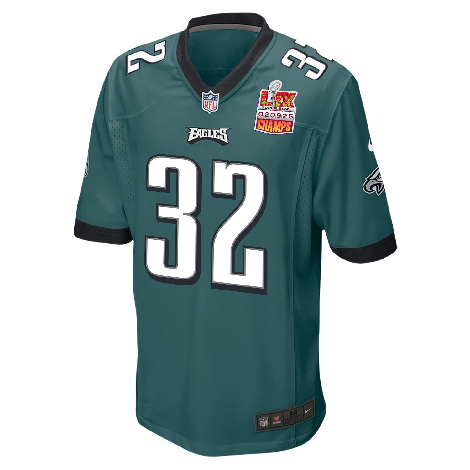Reed Blankenship 32 Philadelphia Eagles Super Bowl LIX Champions Patch Game Men Jersey - Midnight Green JS4913 nicesnker - Image 3