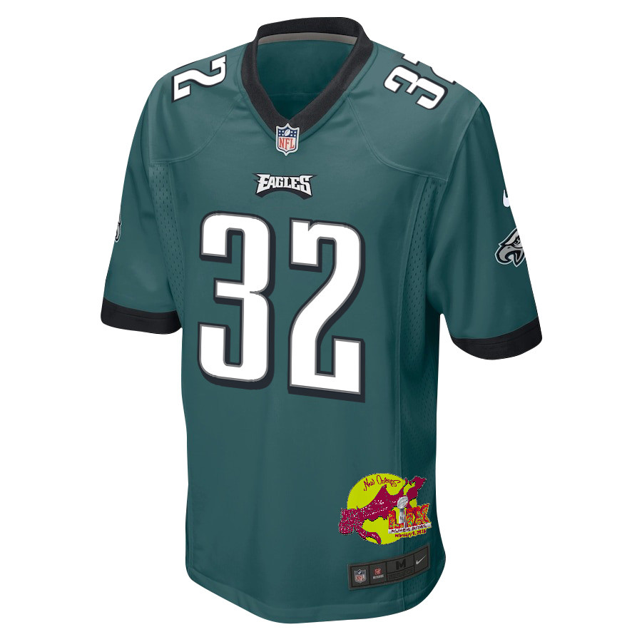 Reed Blankenship 32 Philadelphia Eagles Super Bowl LIX New Orleans Patch Game Men Jersey - Midnight Green JS2286 nicesnker - Image 3