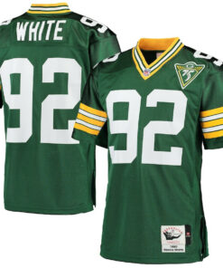 Reggie White 92 Green Green Bay Packers 1993 Throwback Men Game Jersey - Green JS4484 nicesnker