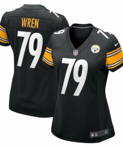 Renell Wren 79 Pittsburgh Steelers Women's Game Jersey - Black JS9140 nicesnker