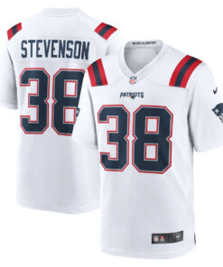 Rhamondre Stevenson 38 New England Patriots Men Game Jersey - White JS4870 nicesnker