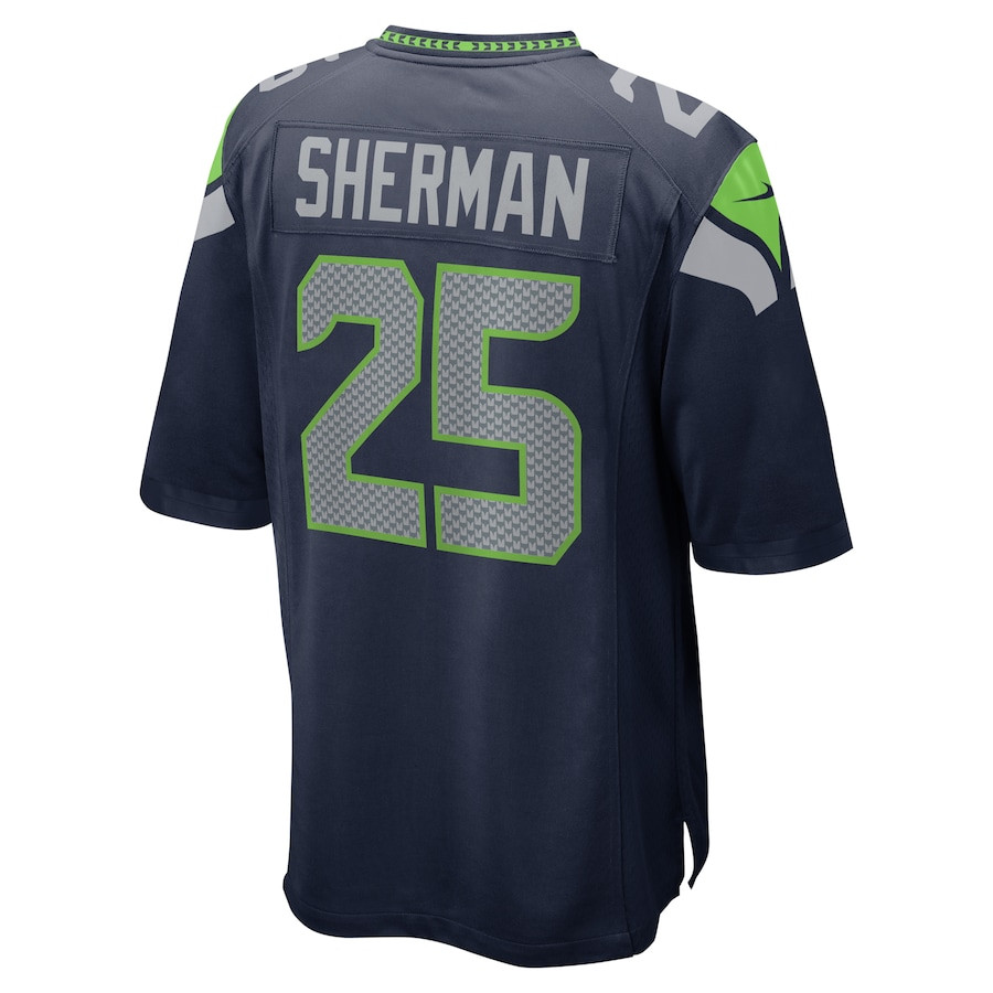 Richard Sherman 25 Seattle Seahawks Men Retired Game Jersey - College Navy JS6424 nicesnker - Image 3