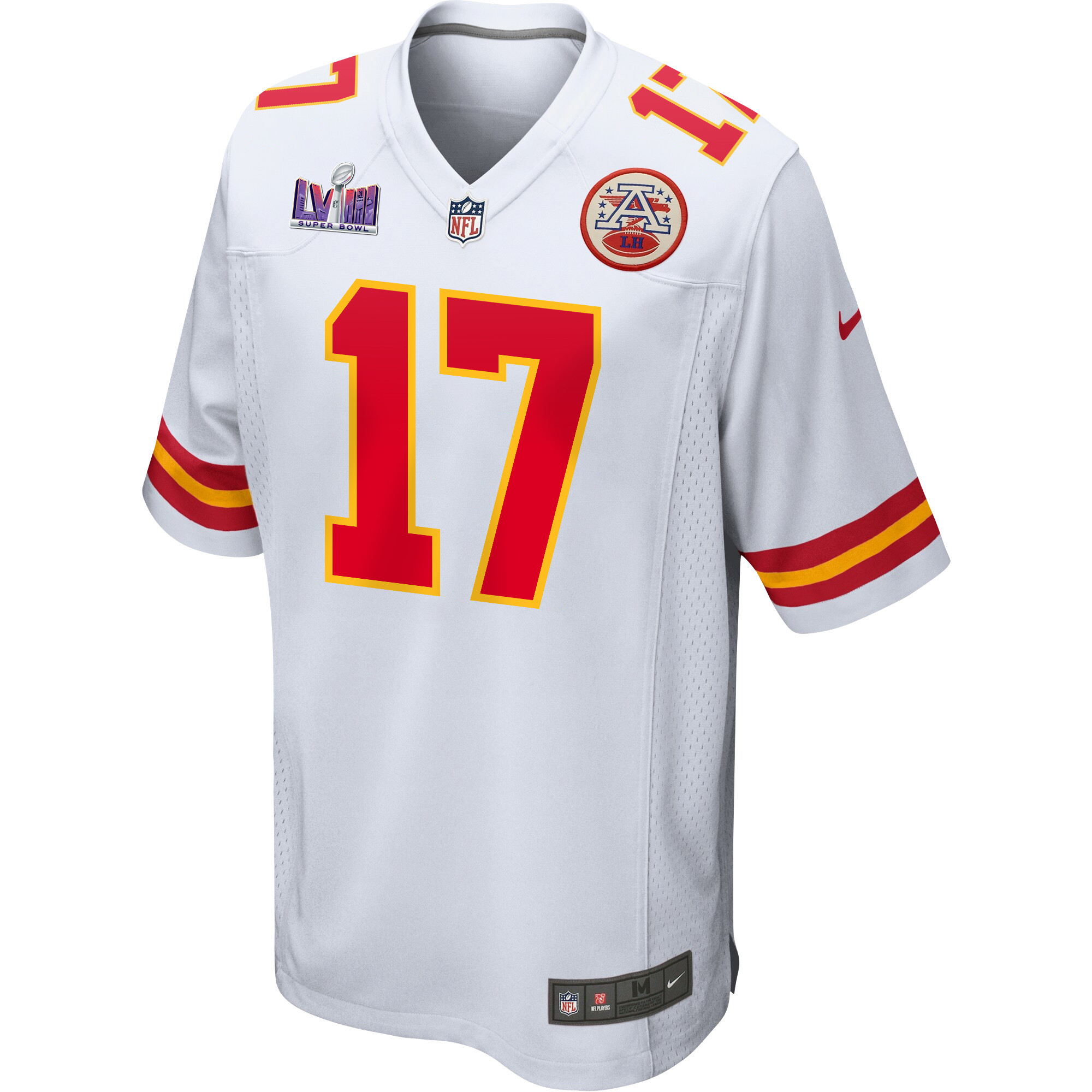 Richie James 17 Kansas City Chiefs Super Bowl LVIII Patch Game Men Jersey - White JS4121 nicesnker - Image 2