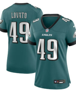 Rick Lovato 49 Philadelphia Eagles Women's Team Game Jersey - Midnight Green JS7660 nicesnker