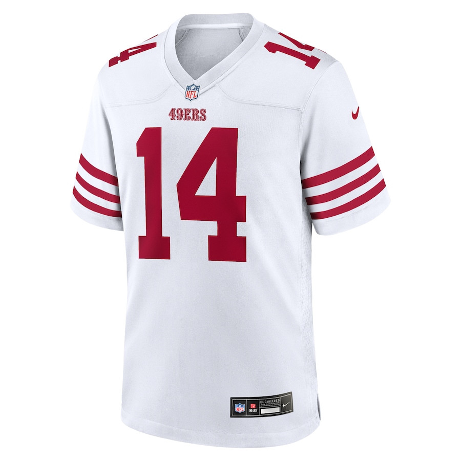 Ricky Pearsall 14 San Francisco 49ers White Game Men Jersey - White JS9034 nicesnker - Image 2