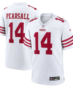 Ricky Pearsall 14 San Francisco 49ers White Game Men Jersey - White JS9034 nicesnker