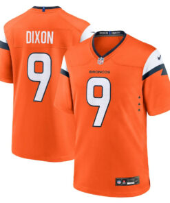 Riley Dixon 9 Denver Broncos Team Game Men Jersey - Orange JS5180 nicesnker
