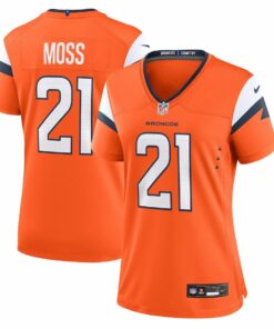 Riley Moss 21 Denver Broncos Women's Team Game Jersey - Orange JS5323 nicesnker