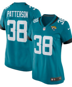 Riley Patterson 38 Jacksonville Jaguars Alternate Game Women Jersey - Teal JS1968 nicesnker