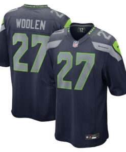 Riq Woolen 27 Seattle Seahawks Game Men Jersey - College Navy JS3024 nicesnker