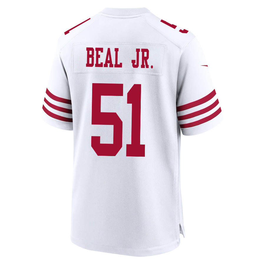 Robert Beal Jr. 51 San Francisco 49ers NFC Champions Patch Game Men Jersey - White JS6216 nicesnker - Image 3