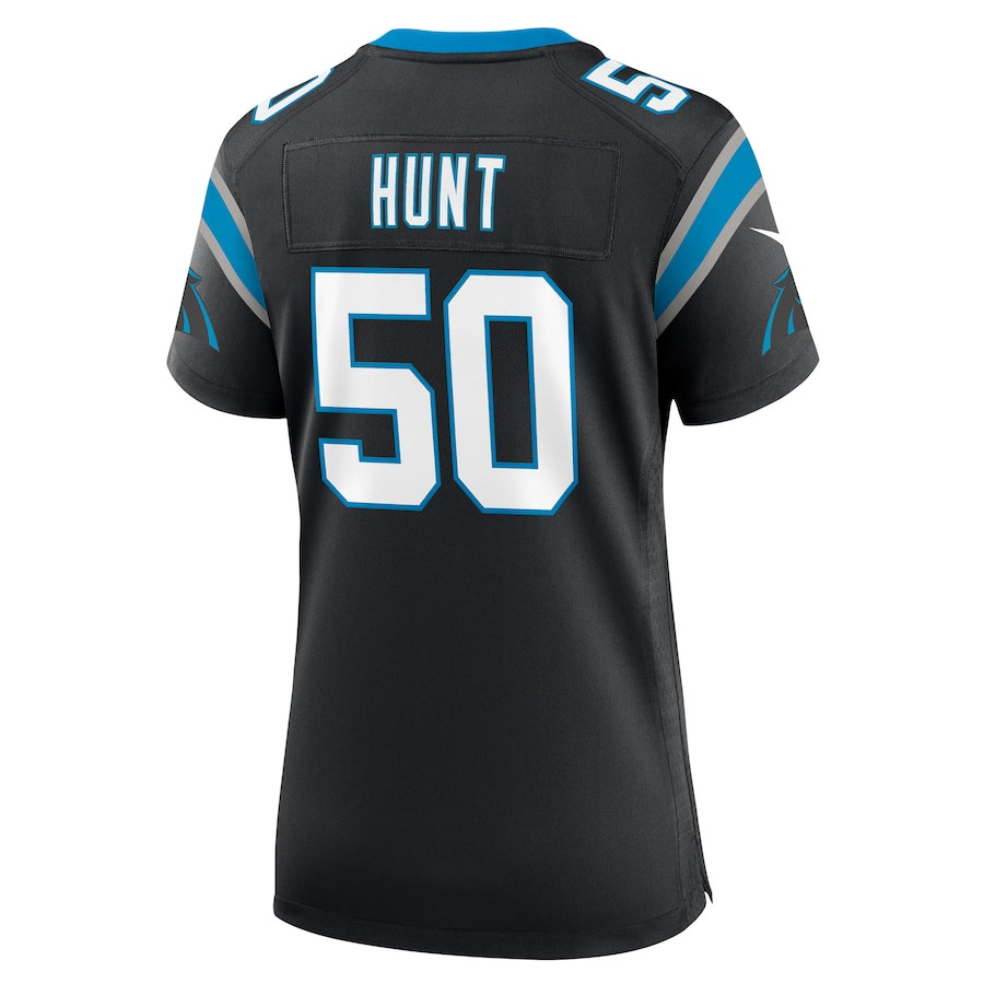 Robert Hunt 50 Carolina Panthers Women's Game Jersey - Black JS5418 nicesnker - Image 3