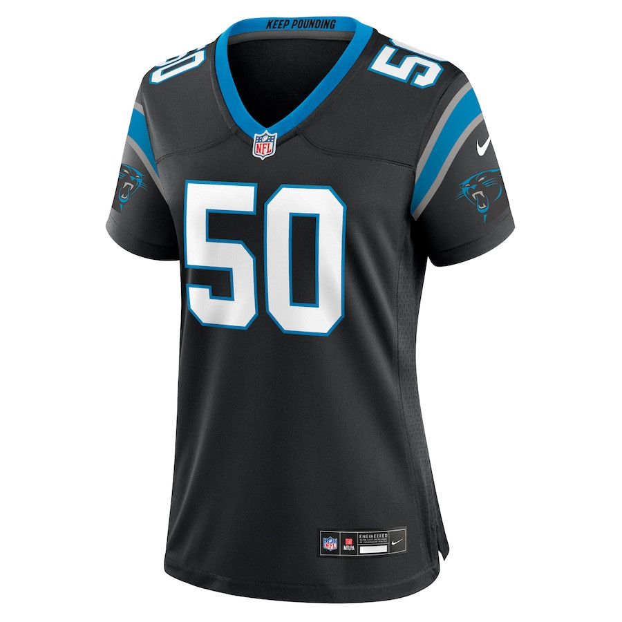 Robert Hunt 50 Carolina Panthers Women's Game Jersey - Black JS5418 nicesnker - Image 2