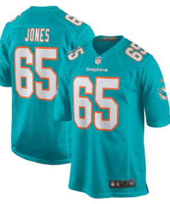 Robert Jones 65 Miami Dolphins Men Game Jersey - Aqua JS8141 nicesnker