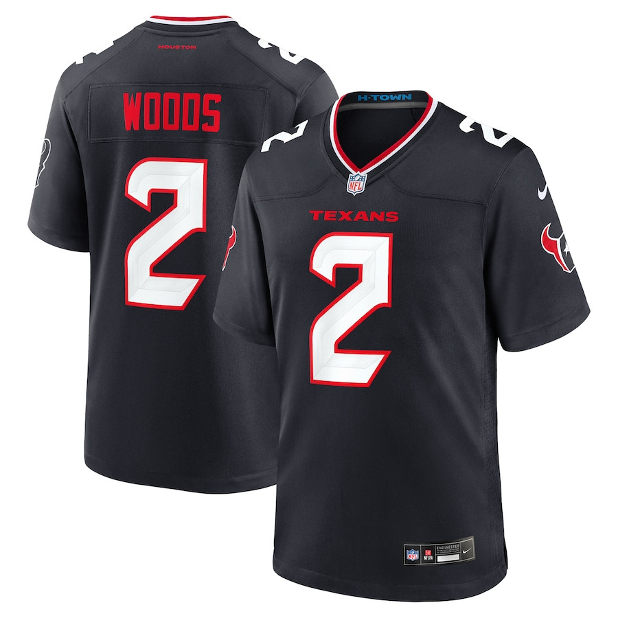 Robert Woods 2 Houston Texans Team Game Men Jersey - Navy JS6045 nicesnker