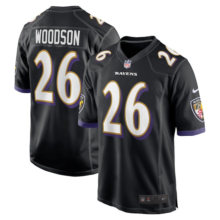 Rod Woodson 26 Baltimore Ravens Men Retired Jersey - Black JS7570 nicesnker