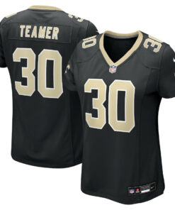 Roderic Teamer 30 New Orleans Saints Women's Game Jersey - Black JS5526 nicesnker