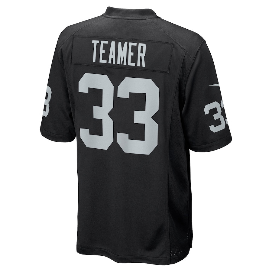 Roderic Teamer 33 Las Vegas Raiders Men Game Jersey - Black JS3305 nicesnker - Image 3