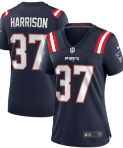 Rodney Harrison 37 New England Patriots Women Game Retired Jersey - Navy JS2104 nicesnker