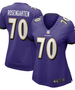 Roger Rosengarten 70 Baltimore Ravens Women's Game Jersey - Purple JS6205 nicesnker
