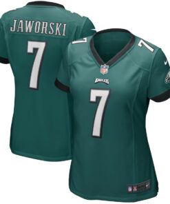 Ron Jaworski 7 Philadelphia Eagles Women Game Retired Jersey - Midnight Green JS2497 nicesnker