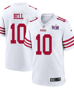 Ronnie Bell 10 San Francisco 49ers Super Bowl LVIII Patch Game Men Jersey - White JS2190 nicesnker