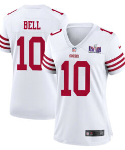 Ronnie Bell 10 San Francisco 49ers Super Bowl LVIII Patch Game Women Jersey - White JS2054 nicesnker