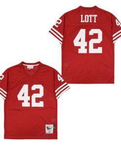 Ronnie Lott 42 San Francisco 49ers Throwback Men Jersey - Red JS5093 nicesnker