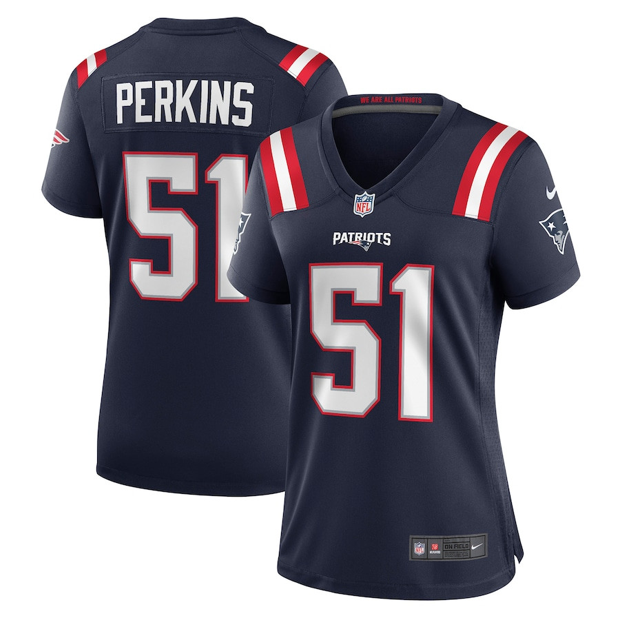 Ronnie Perkins 51 New England Patriots Women Game Jersey - Navy JS3251 nicesnker