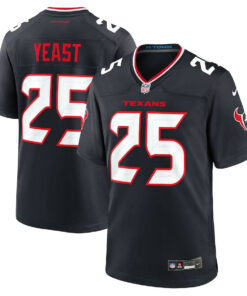 Russ Yeast 25 Houston Texans Team Game Men Jersey - Navy JS9145 nicesnker