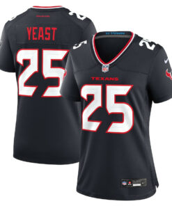 Russ Yeast 25 Houston Texans Women's Team Game Jersey - Navy JS1468 nicesnker