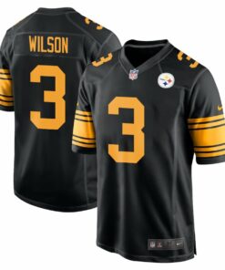 Russell Wilson 3 Pittsburgh Steelers Alternate Game Men Jersey - Black JS5495 nicesnker