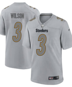 Russell Wilson 3 Pittsburgh Steelers Atmosphere Fashion Game Men Jersey - Silver JS7156 nicesnker