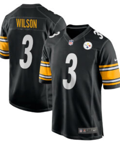 Russell Wilson 3 Pittsburgh Steelers Game Men Jersey - Black JS9956 nicesnker