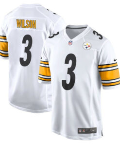 Russell Wilson 3 Pittsburgh Steelers Game Men Jersey - White JS9298 nicesnker