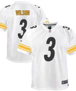 Russell Wilson 3 Pittsburgh Steelers Game YOUTH Jersey - White JS3865 nicesnker